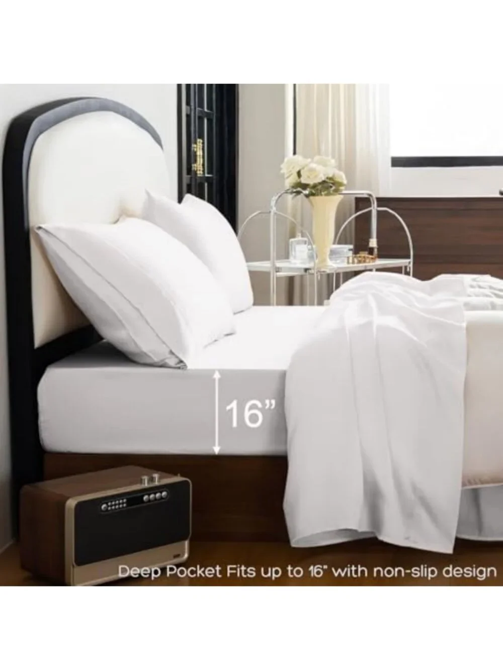 King Size Cooling Sheets Set - Silky Soft Tencel Lyocell, 16